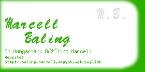 marcell baling business card